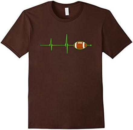 Men's Football Game Heartbeat Emotion Fans T-Shirt Small Brown