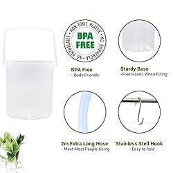 TopQuaFocus 2L Plastic Enema Bucket Kit for Colon