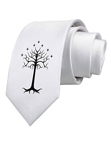 TooLoud The Royal White Tree Printed White Neck Tie