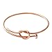 SENFAI New Fashion Twist Knot Nail Bangle Heart Knot Bracelet Stack Bangle Cuff