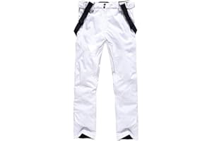 YEEFINE Men's Waterproof Snow Ski Pants Insulated Warm Winter Outdoor Snowboard Bibs with Suspenders
