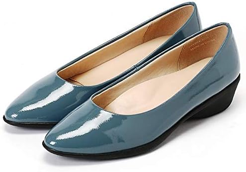 Amazon モデロ マドラス レディース Modello Madras 19春夏 履き心地バツグンローヒールパンプス ブルーエナメル 23 0 パンプス