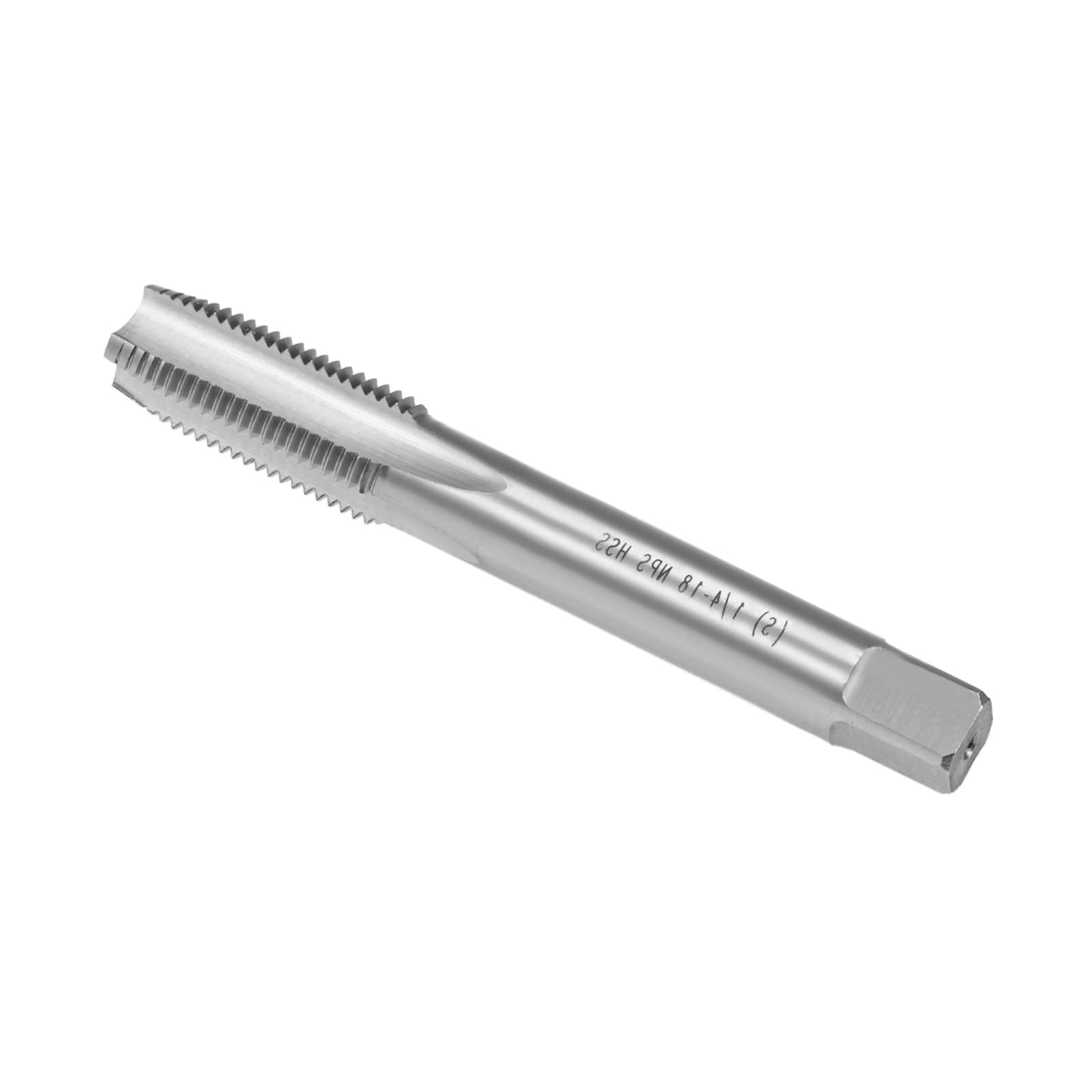 CoCud Thread Milling Taps, 1/4-18 NPS Thread H2, High Speed Steel Machine 4 Straight Flutes Screw Threading Tool - (Applications: for Tapping Drilling Machine), 1-Piece