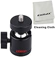 EXMAX Tripod Mini Ball Head for DSLR Camera Camcorder Light Bracket Swivel 1/4" Screw