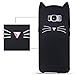 New Cute Cartoon 3D Beard Cat Ears Animal Silicone Mobile Phone Case Cover