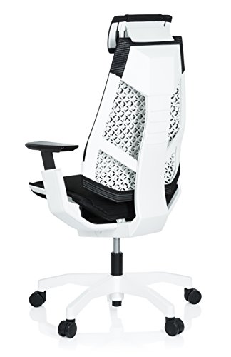 HJH-Office-652600-Sedia-Executive-Genidia-PRO-White-Rete-Nero-Sedia-da-Ufficio-ergonomico