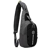 Peicees Waterproof Sling Bag Crossbody Chest Pack one shoulder backpack Sport Outdoor for Men and Women Teen Boys and Girls