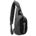Peicees Waterproof Sling Bag Crossbody Chest Pack one shoulder backpack Sport Outdoor for Men and Women Teen Boys and Girls Black