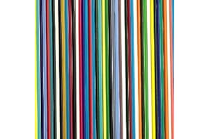 BULLSEYE GLASS CO. 1mm Bullseye Stringer Assortment - 90 Coe