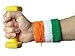 Funny Guy Mugs Flag of Ireland Unisex Sweatband Set (3-Pack: 2 Wristbands with Zipper/Wrist Wallet & 1 Headband), Orange/White/Green
