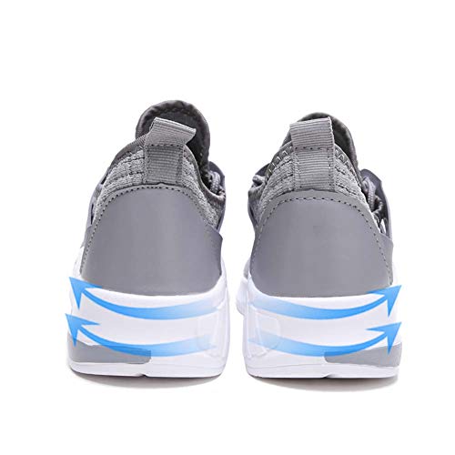 Wander G Men's Women's Slip on Sneakers Fashion Lightweight Running Shoes Casual Athletic Shoes for Walking (40,Grey) - Thumbnail 4