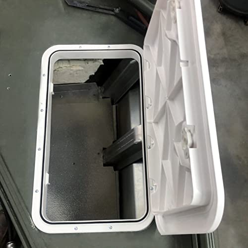 HECASA Marine Deck Boat Deck Access Hatch & Lid 24" x 14" White