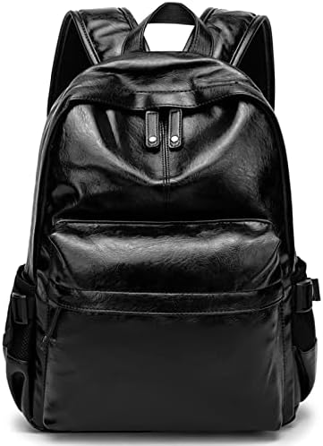 black leather backpack mens amazon Miracttld for Men 15.6" Laptop Backpack 100% Madagascar top-Grain Leather Backpack Medium Size : Electronics a dedicated key ring holder Leather Laptop Backpack Amazon Black
