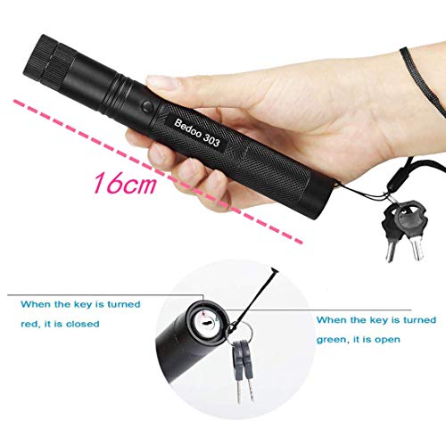 Green Light Pointer High Power Visible Beam with Adjustable Focus for Hunting Hiking - Thumbnail 3