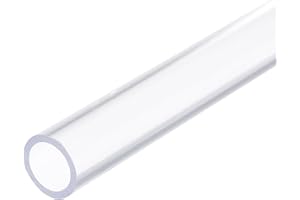 MECCANIXITY Clear PVC Rigid Tube Round Pipe 15mm(5/8") ID 20mm(3/4") OD 12" High Impact for Water Pipe, Aquarium, Fish Tank, Greenhouse Garden, Clear