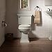 KOHLER K-4636-47 Cachet Elongated, Grip-Tight Bumpers, Quiet-Close Release Hinges, Quick-Attach Hardware, No Slam Toilet Seat, Almond