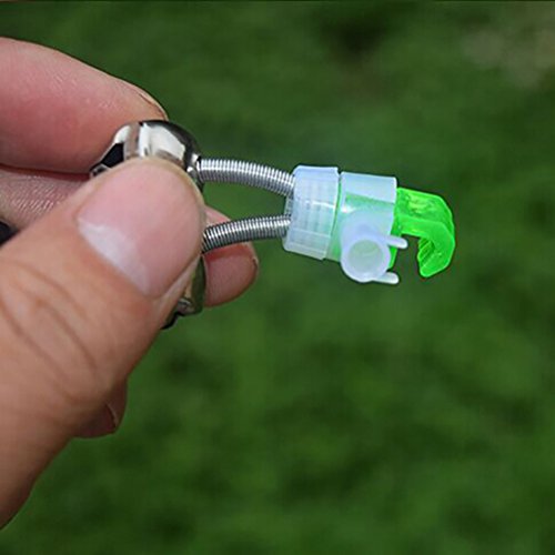 VORCOOL 5 Stück Twin Bells Angelrute Alarmglocken Clip Tackle Nacht Meer Angelrute Angeln Glocken Dual Bells Rod Clamp TIPP Clip Twin Alarm Bells – Bild 6