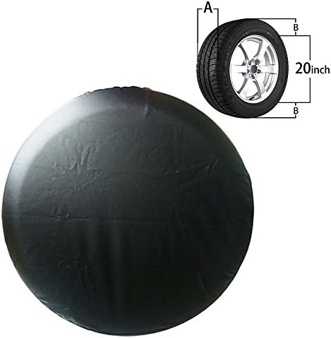 Xben Universal PU Leather Spare Tire Cover Black For Jeep, Trailer, RV, SUV, Truck Wheel Fits Entire Wheel (28-31 inch)