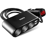 yantu cigarette lighter adapter YANTU Cigarette Lighter Adapter, 12V/24V 3-Socket Power Cigarette Lighter  Splitter with Dual USB Ports Multifunction Car Charger Adapter Independent  On/Off Switches and LED Voltage Display price in Saudi Arabia