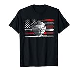 American Flag Baseball Balls Tshirt Catchers Pitchers League