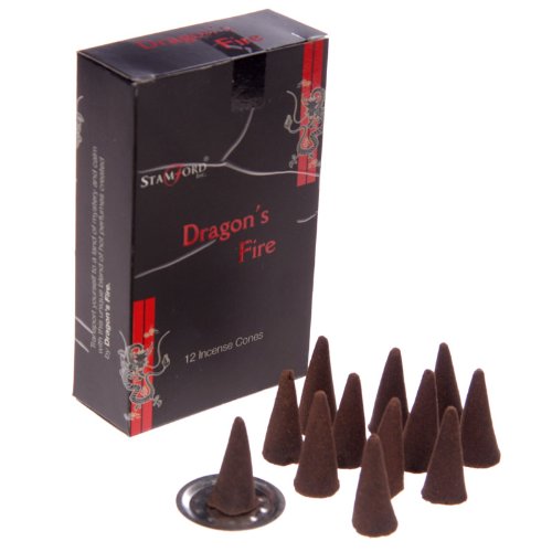 Stamford Dragons Fire Incense Cones, Pack of 12, Multi-Colour — image 1