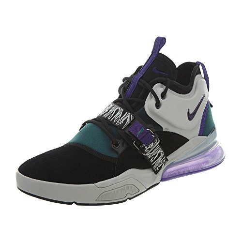 Nike Air Force 270 Mens Hi Top Trainers (11.5, Black/Court Purple-Dark Atomic Teal)