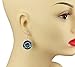Shades of Blue Gemstone Earrings Unique Round Cluster 925 Sterling Silver with Resin Enamel Coating