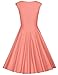MUXXN Women 1950s Vintage Retro Capshoulder Party Swing Dress (S, peach)