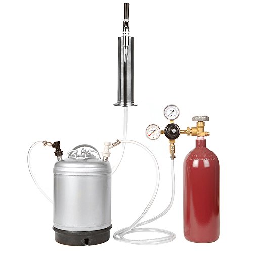 Nitro Coffee Cold Brew Coffee Keg Kit - 2.5 Gallon Keg, Nitrogen Tank, Tap, All Accessories