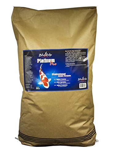 Blue Ridge Fish Food Pellets [50lb] Koi and Goldfish Platinum Professional Formula, Floating Large Pellet, Balanced Diet