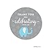 Andaz Press Boy Elephant Baby Shower Collection, Round Circle Label Stickers, Thank You for Celebrating with US!, 40-Pack