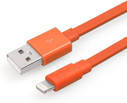 [Apple MFi Certified] Yellowknife® MFi-IOS 7 Fast Date Syncing USB 2.0 Cable for iPhone 6 ,iPhone 6 plus,Colorful 8-Pin Lightning Noodle Flat USB Sync &amp; Charge Cable for Apple iPhone 5 / 5S / 5C, iPad Air, iPad Mini with Retina Display, iPad 4, iPad Mini, iPod Touch 5, Nano 7 (orange)