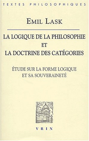 La  logique de la philosophie et la doctrine des catégories