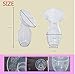 Silicone Breastfeeding Manual Breast Pumps MpingT Milk Pump-Manual Breast Milk Pump for Hands Free & Gentle Suction - Lid Included - 100% Food Grade Silicone