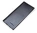 Black 0.5cm Soft Leather Durable Slim Wallets Long Bifold Multi-Card Wallet (Black)