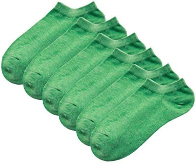 Original Soft Cotton Women's Ankle Casual and Low Cut Socks (4-7, Green 6 Pairs)