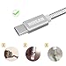 HOISAN USB C Cable 2-Pack 3ft Metal USB Type-C Charging Cord Fast Charge and Data Transfer for Samsung Galaxy S9 S8 Plus Note 8,LG V20 V30 G5 G6,Pixel XL,Nintendo Switch - Silver