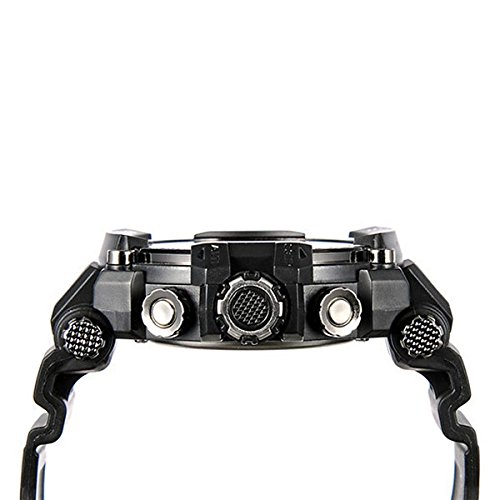 MODIWEN Men Outdoor Army Military 51m Waterproof Multi-Function Sports Watch, For Students Alarm Date Chronograph Luminous Dual Display Wristwatches Clock