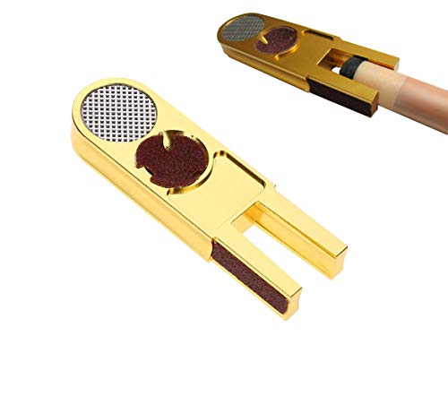 Cuppa billiards Multifunctional U-Shaped Pool Cue Tip Accessory Trimmer/Burnisher/Shaper/Tapper