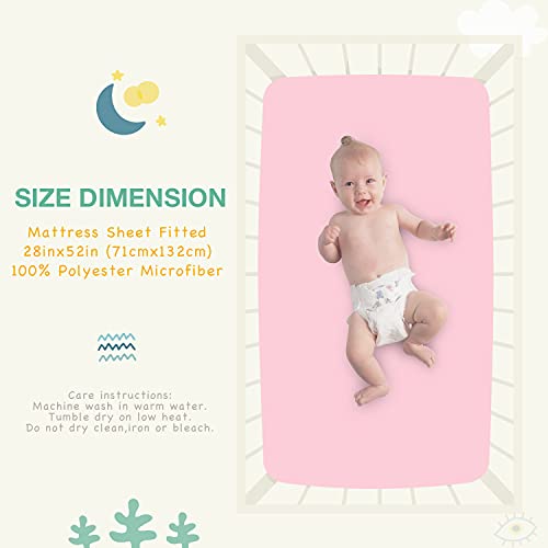 EXQ Home Fitted Baby Crib Sheets for Boys Girl, Standard Crib Mattress