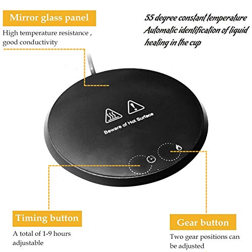 Mug Warmer For Desk, Coffee Cup Warmer For Desk Auto-Shut Off, 2020 EOPRO Coffee Warmer Milk Warmer, Home Office Desk Electric Hot Plates Beverage Warmer For Tea, Milk, Water