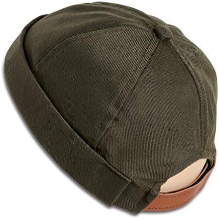 Brimless Adjustable Docker Hat Beanie | Retro Cotton No Visor Cap Men and Women