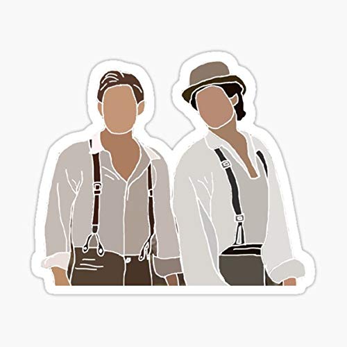 Damon and Stefan Salvatore Vampire Diaries Drawing Sticker - Sticker Graphic - Auto, Wall, Laptop, Cell, Truck Sticker for Windows, Cars, Trucks