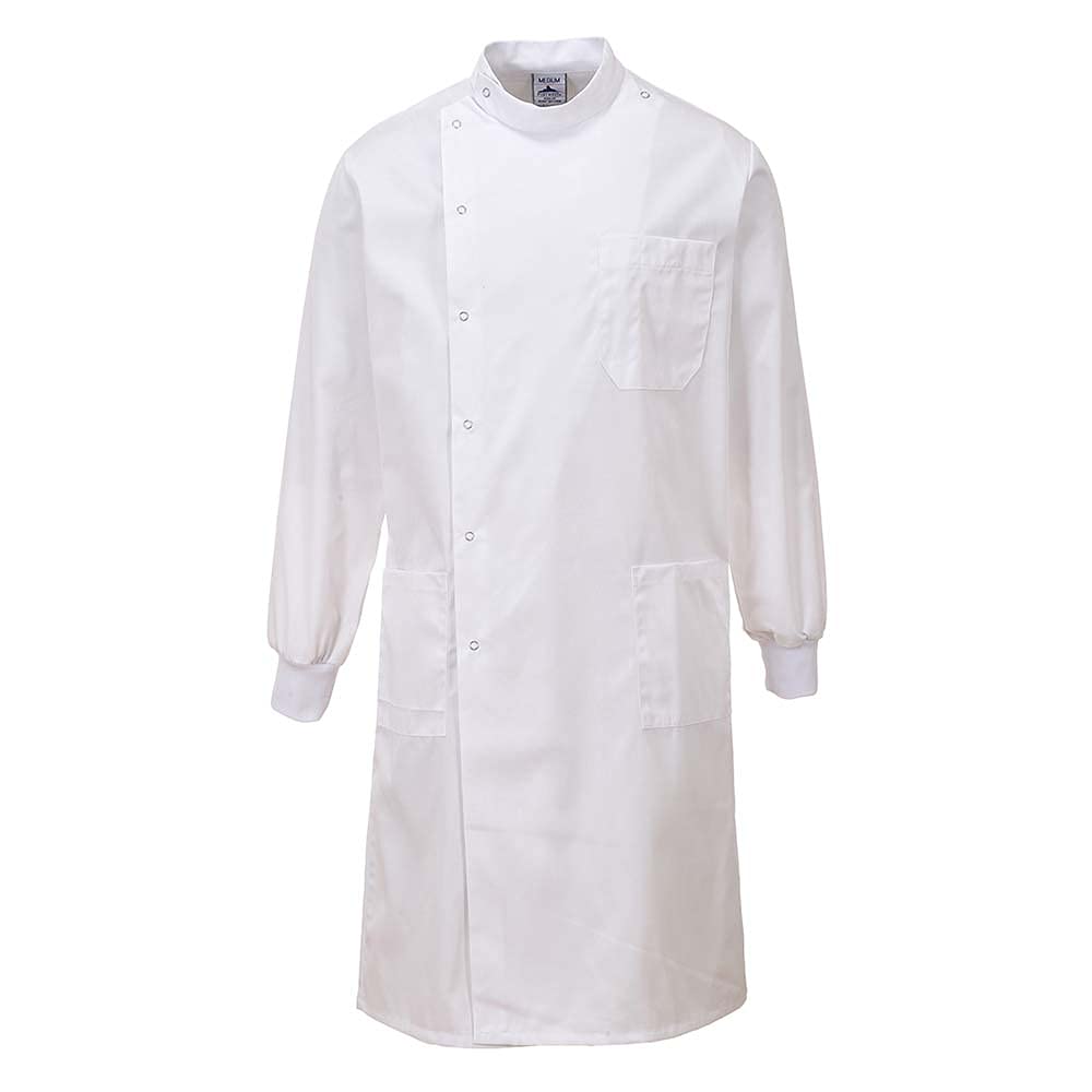 Portwest C865 Howie Texpel Finish Lab Coat with Pockets - Water Repellent Durable Lab Workwear Jacket, White, 3XL