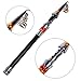 Enjoydeal Portable Carbon Fiber Telescopic Fishing Rod Travel Spinning Fishing Pole