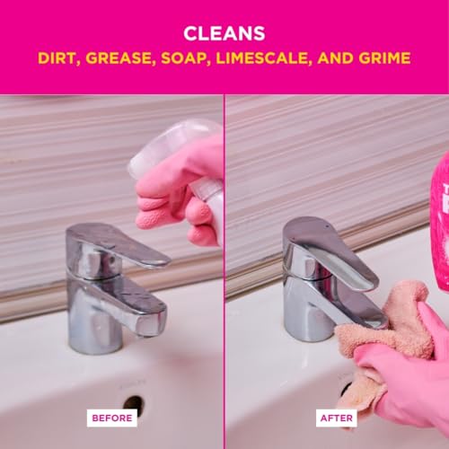 STARDROPS – THE PINK STUFF – MIRACLE BATHROOM FOAM CLEANER 750ML – BATHS, TILES, SOAP SCUM, LIMESCALE, STREAK FREE