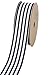 LaRibbons Black and White Striped Grosgrain Ribbon/Gift Wrap Ribbon, 1 Inch by 10 Yard/Spool