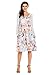 HOTAPEI Casual Long Sleeve A-line Loose T-shirt Dresses For Women With Pockets Floral Print Midi Dress Blue4 X-Large