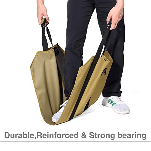 Syntrific Large Canvas Log Tote Bag Carrier Indoor40 x19 Fireplace Firewood Totes Holders Fire Wood Carriers Carrying for Outdoor Waxed Durable Wood Tote Fireplace Stove Accessories