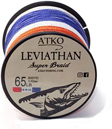 Atko Leviathan Braided Fishing Line- Premium Performance Super Braid 8-100lb 125yds/500yds